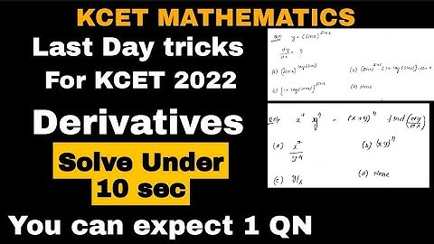 HOW TO GET MORE MARKS IN KCET 2022|KCET MATHEMATICS SHORTCUT TRICKS|KCET 2022|@ManojPN