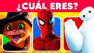 ¿QUÉ SUPERHÉROE ERES? 🦸🕸️😺 Qué Personaje Eres | Qué Heroe Eres | Gato con Botas, Spiderman, Baymax