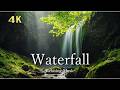4K 森と滝の絶景｜自然音と癒しのピアノで深いリラックス Forest Waterfall Healing Music