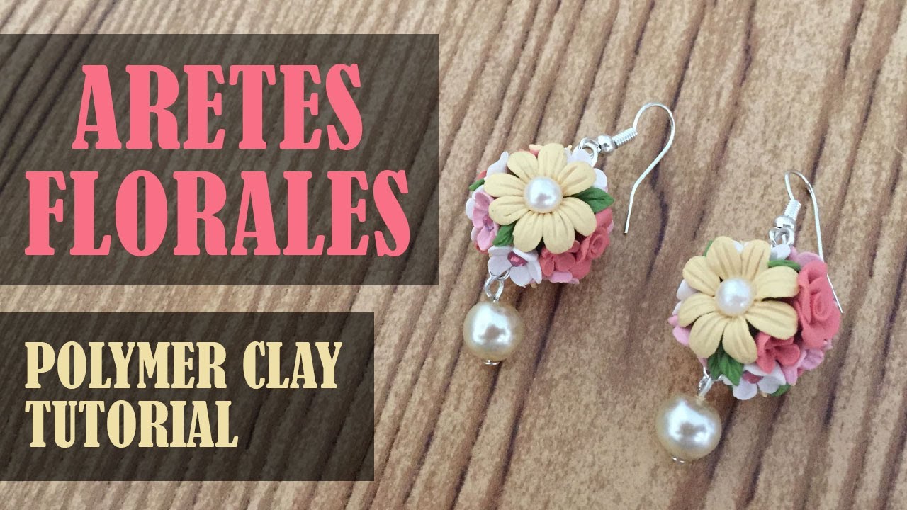 DIY. Kit para hacer pendientes con flores de arcilla polimérica. Vario –  CucuArt