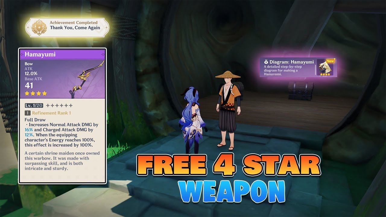 Try Hard to Gacha Free Crafted Bow 4 Star in Inazuma Genshin Impact