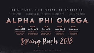 UCLA Alpha Phi Omega: Spring 2018 Rush