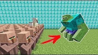 10000 Villagers Vs Giant Zombie Mutant Minecraft Mob Wars Epic Mob Battle Giant Villager