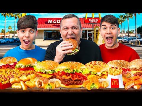 🍔🍟 PAPÀ MANGIA TUTTI I NUOVI PANINI del McDONALD'S - È RIMASTO SCIOCCATO...