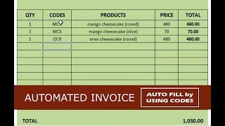 How to create Simple and AutoFill Invoice in Excel