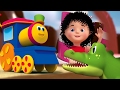 행 열 행 당신의 보트 | 아이들을위한 운율 | 3d 노래 | Nursery Rhyme | Kids Song | Bob The Train | Row Row Row Your Boat