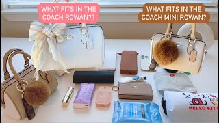 What Fits In The Coach Rowan Satchel 25 and Coach Mini Rowan??