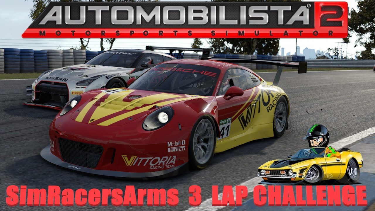 Porsche GT3 Sim Racers Arms 3 lap challenge AMS2 YouTube