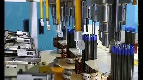 Eight working station induction motor coil auto winding machine