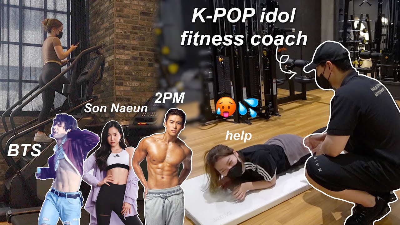 BTS's fitness coach tries training me for a week 💦 kpop idol workout  routine 