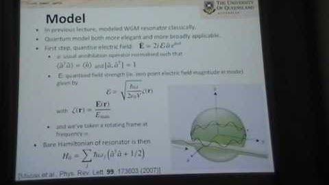 Whispering gallery mode optical microresonator Lecture II
