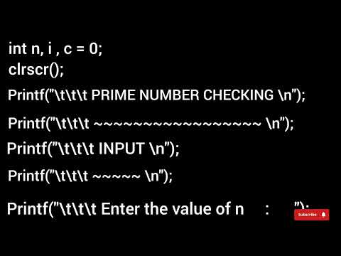 PRIME NUMBER CHECKING