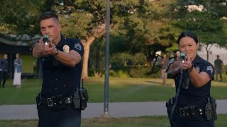 The Rookie 8X12 Tim And Lucy Taser A Suspect Who Threatens Lucys Face