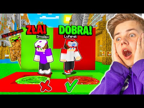 NIE WYBIERZ ZŁEJ DZIURY z LUFEREK w Minecraft! (DIRCIK123 vs ZŁY_DIRCIK.exe)