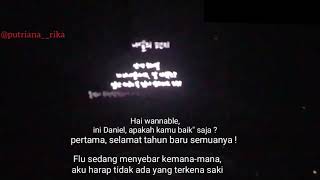 250119 WANNAONE KANG DANIEL [INDOSUB]  daniel's letter to Wannable  AT CONCERT THEREFORE DAY 2