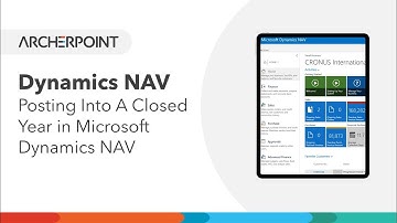 Microsoft Dynamics NAV: Posting Into A Closed Year