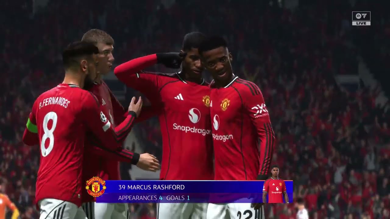 EA FC 26 PS5 Pro Rashford cold goal Vs Olympiacos sliders V7 FUMA Legend Authentic patch 1 4