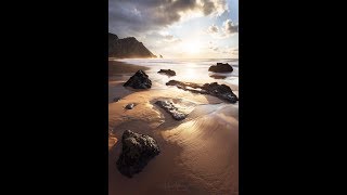 Celebrity Speed post-processing, landscape photo of Adraga beach, Portugal, using Luminosity masks Wealth