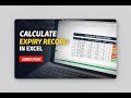 Excel Me Expiry Record Kaise Banaye | Calculate Expiry Date &amp; Days Left | Hindi
