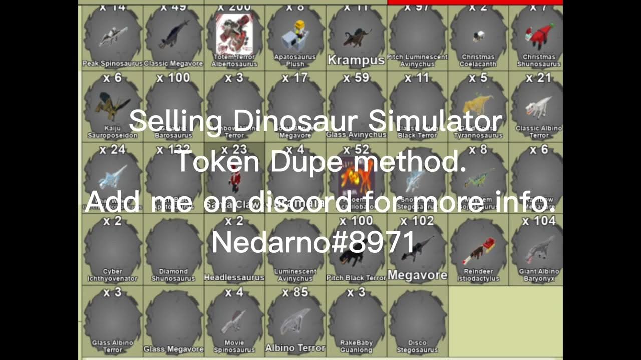 Roblox Dinosaur Simulator Dupe Method (2023) YouTube