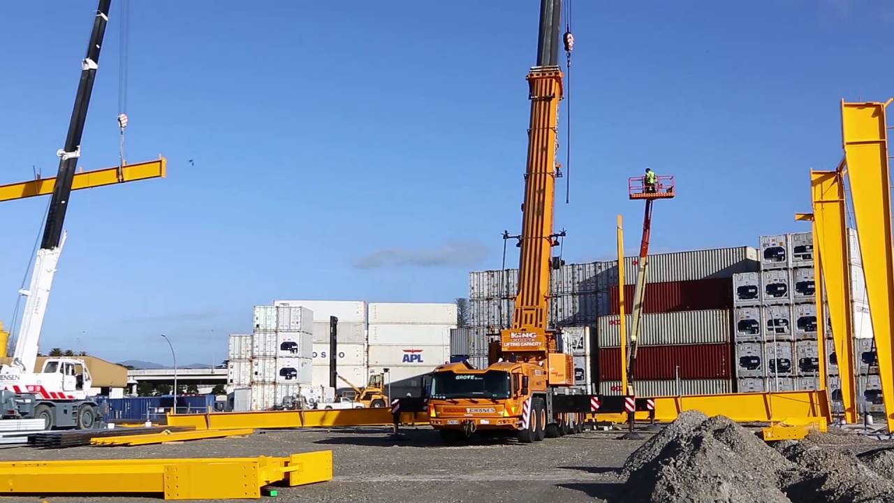 Jensen Steel working on Port of Tauranga Shed 16 YouTube