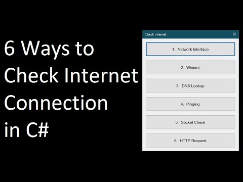 6 Ways to Check Internet connection in C#