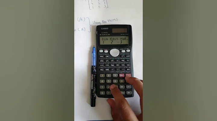 How to calculate inverse and determinant of a fx991ms calculator