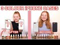 TWIN TELEPATHY 3 COLOR CUSTOM PAINTING PHONE CASES *DIY Phone Art Makeover Challenge Ruby and Raylee