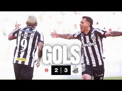 Santos vence o Internacional por 3 a 2 e conquista vitória importante no Brasileirão