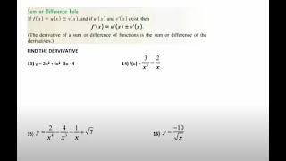 MAC2233 4 .1 PART 2 (finding derivatives)