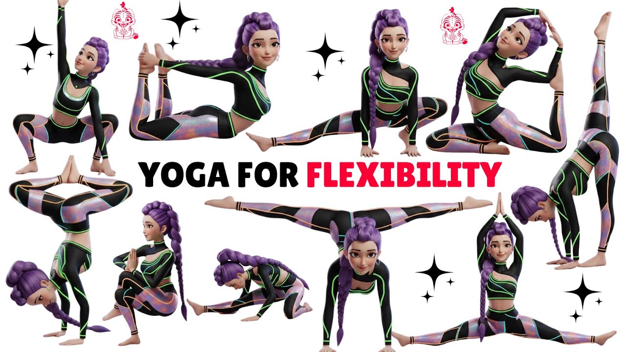 Простая йога лежа для детей ✨ Идеально подходит для развития гибкости и расслабления