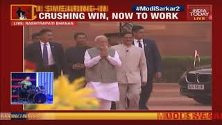 Narendra Modi Arrives At Rashtrapati Bhavan For The Mega Swearing-In Ceremony