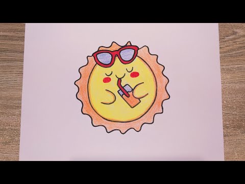 رسم للاطفال رسم شمس رسم شمس كيوت رسم سهل تعليم الرسم