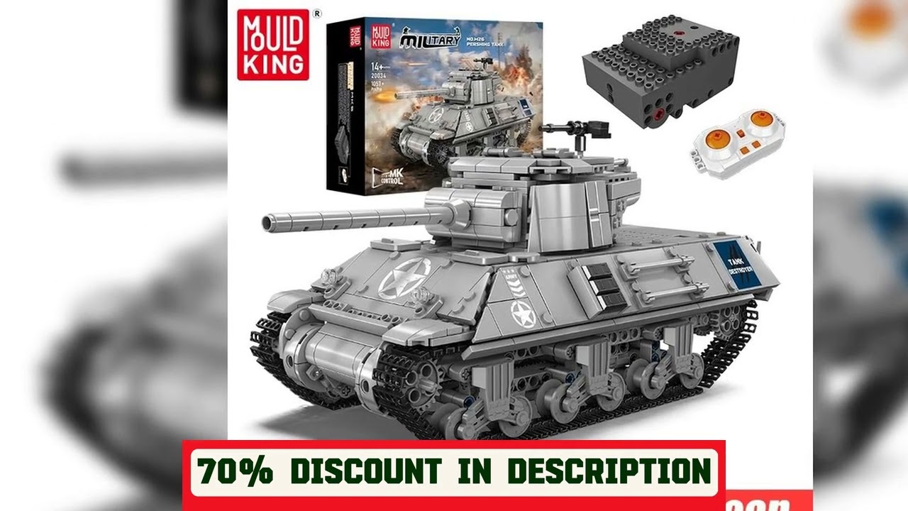 A must-have product! Mould King 20034 20035 Technical Tank Toys The Remote Control M26 Pershing Ta