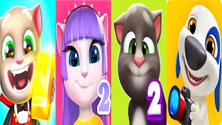 My Talking Angela 2 Vs My Talking Tom 2 My Talking Hank Vs Talking Tom D Run Gameplay 2021