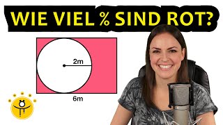 Wie viel PROZENT des Rechtecks sind rot markiert? 🤔