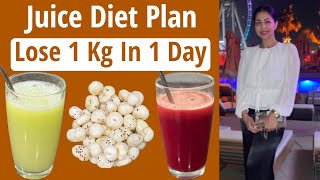 Juice Diet Plan | Lose Weight Fast 1 Kg In 1 Day | Liquid Diet For Weight Loss In Hindi | Fat to Fab