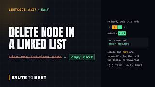 Information LeetCode #237: Delete Node in a Linked List — Deleting Without the Head Update