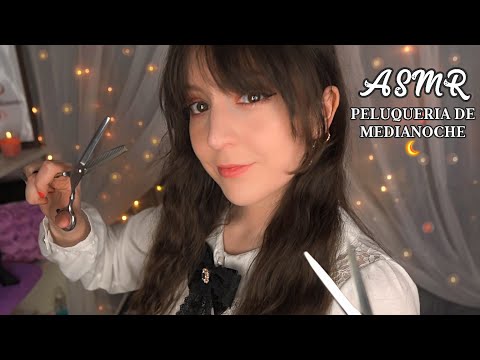 ⭐ASMR Peluquería de Medianoche 🌌[Sub] Lavado, Corte de Cabello y Estilo (Roleplay en Español)
