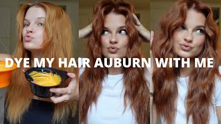 DYED MY HAIR AUBURN. 🎃🍂🧡 how I transitioned my copper hair to auburn! formula + all the details!