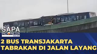 2 Bus Transjakarta Tabrakan Di Jalur Layang Kawasan Cipulir Jaksel  Sapa Malam