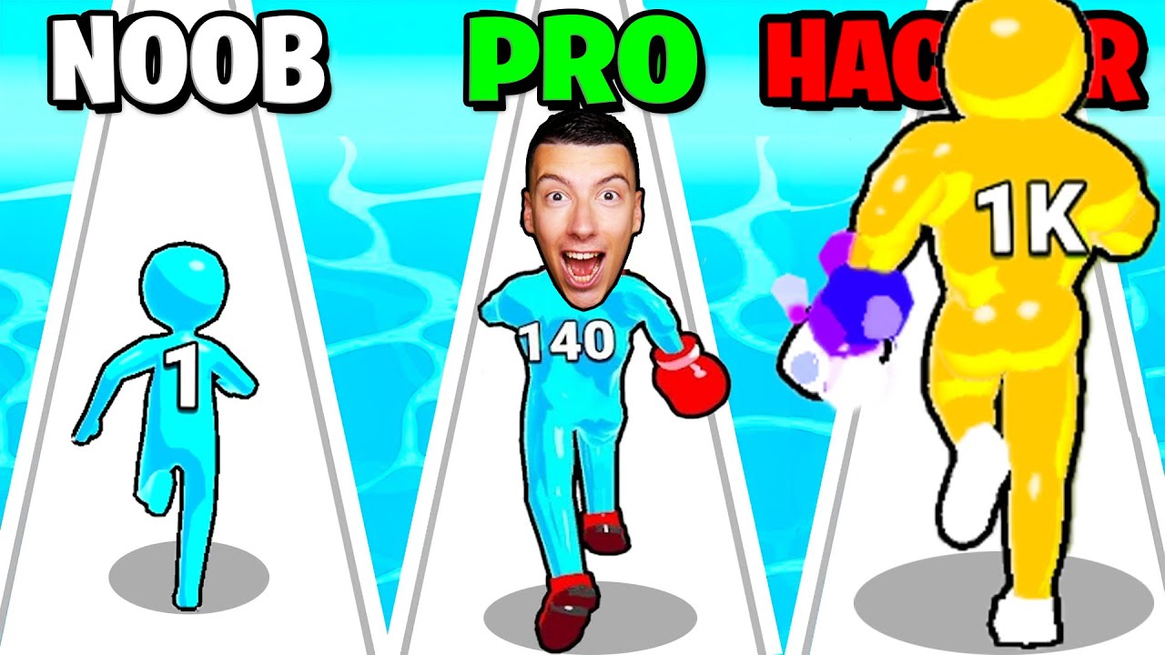 NOOB vs PRO vs HACKER dans RUNNER UP