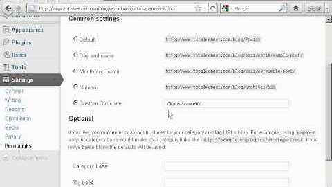 Learn Wordpress Video 4   How to Change Your Permalinks Structure
