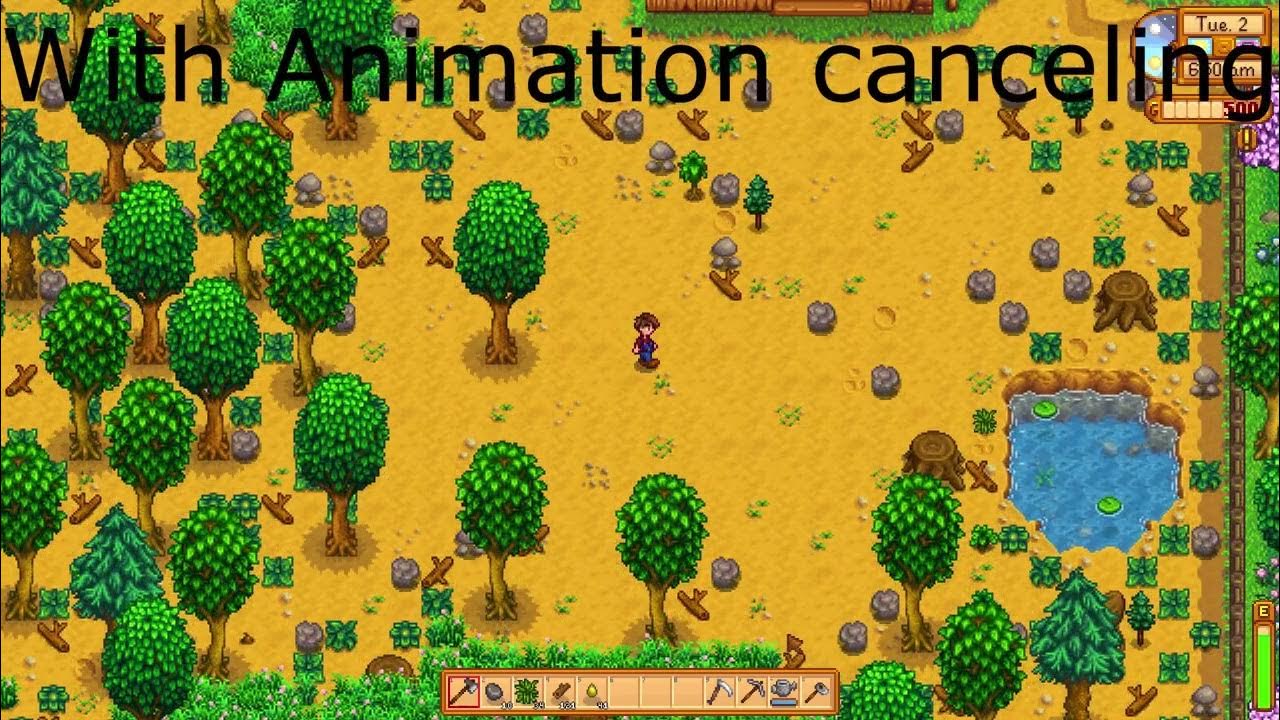 Stardew Valley Animation Cancelling VS Normal YouTube