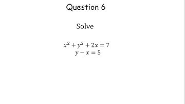 Quadratic Simultaneous Equations questions with answers - Melissa Maths