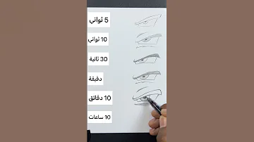 كيفية رسم عين غوكو 5 ثواني 10 ثواني 30 ثانية دقيقة 10 و 10 ساعات 