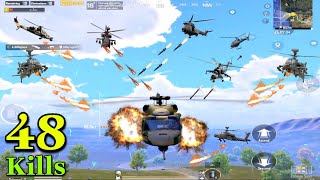 Use 9,000 IQ in Helicopter War killes 48 Enemies 😱