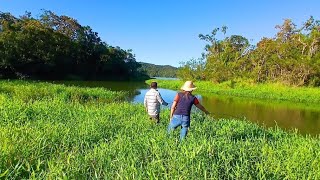 Root Fishing With Bamboo Rod