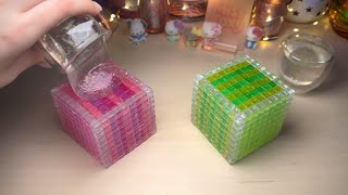 BIG Crystal Cube Slimes Wax Cracking ASMR | No Talking 4K