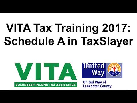 VITA Training - Schedule A in TaxSlayer 2017